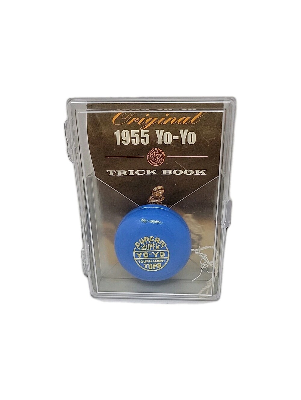 Reproduction Original 1955 Duncan Yo-Yo, Book, And Case Structure Denim